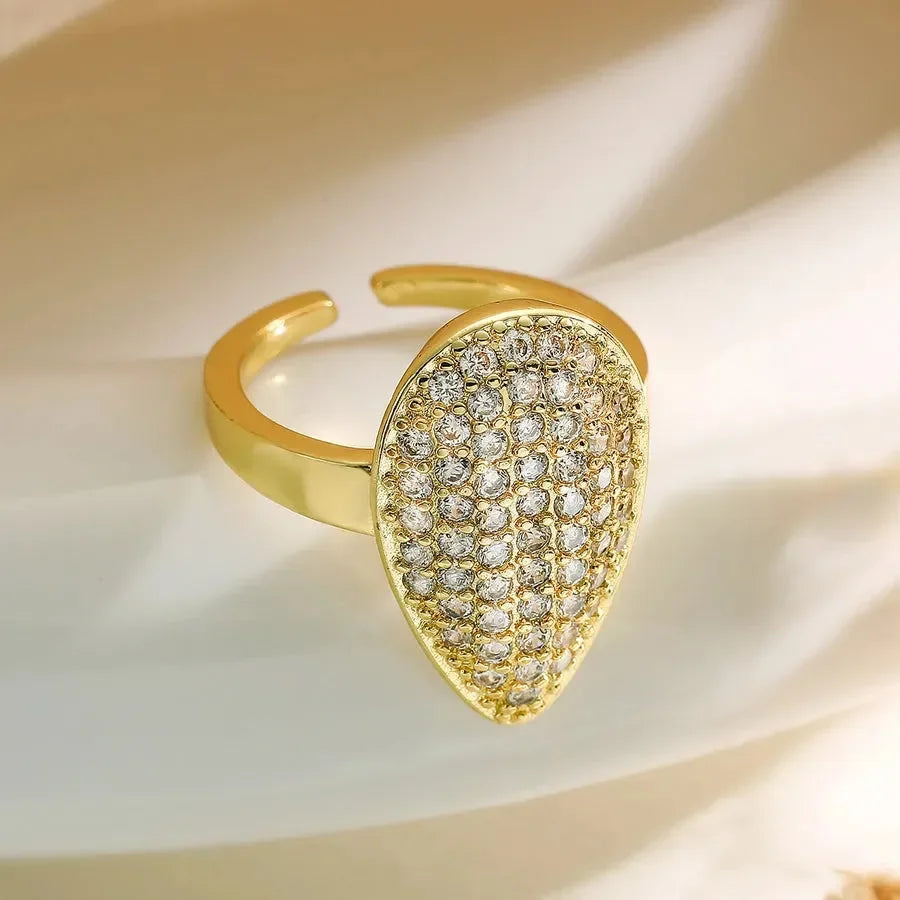 Twinkling Light Diamond Open Rings - Diatoms