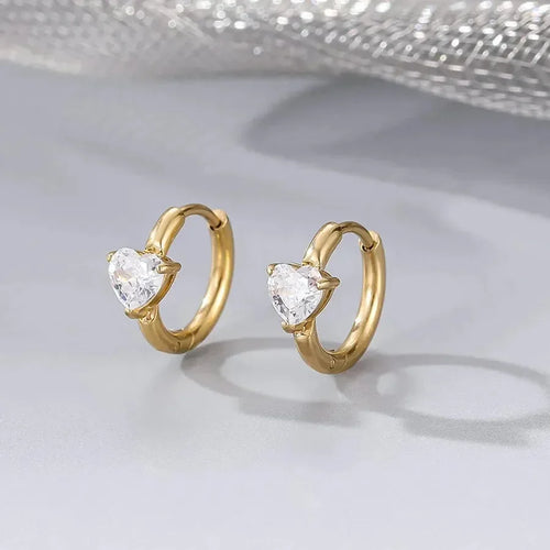 Heart Diamond Earrings - Diatoms