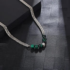 Diatoms Hip-Hop Beaded Solid Color Unisex Necklace - Diatoms