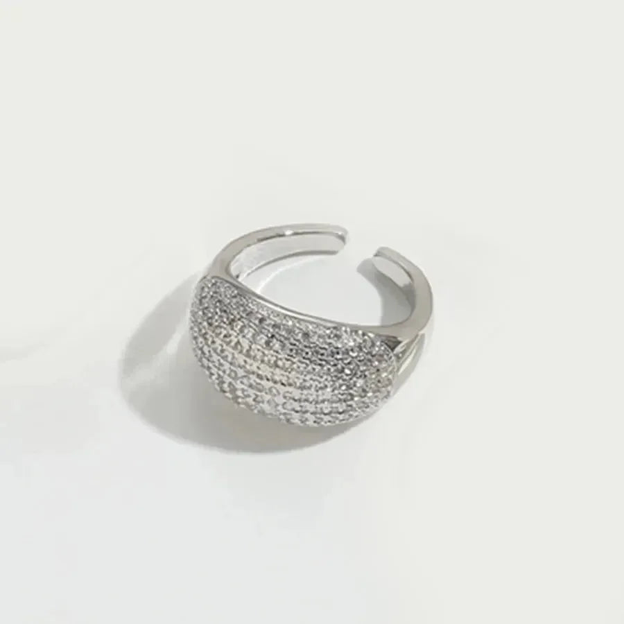 Dreamy Diamond Open Oval Rings - Diatoms