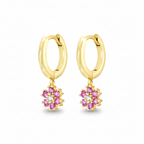 Diatoms Classic Style Flower Earrings