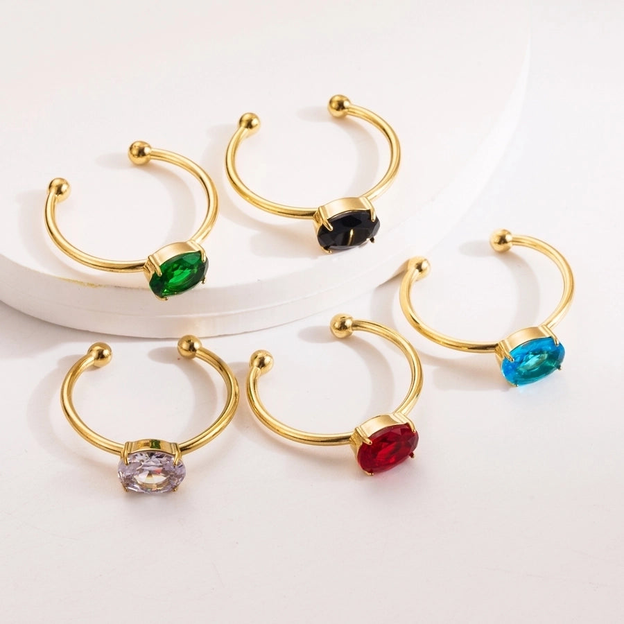 Multi Color Oval  Rings