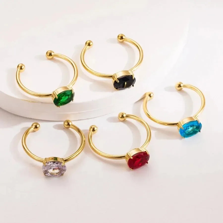 Multi Color Oval Rings - Diatoms