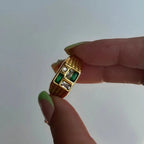 Retro Geometric Dainty Rings - Diatoms