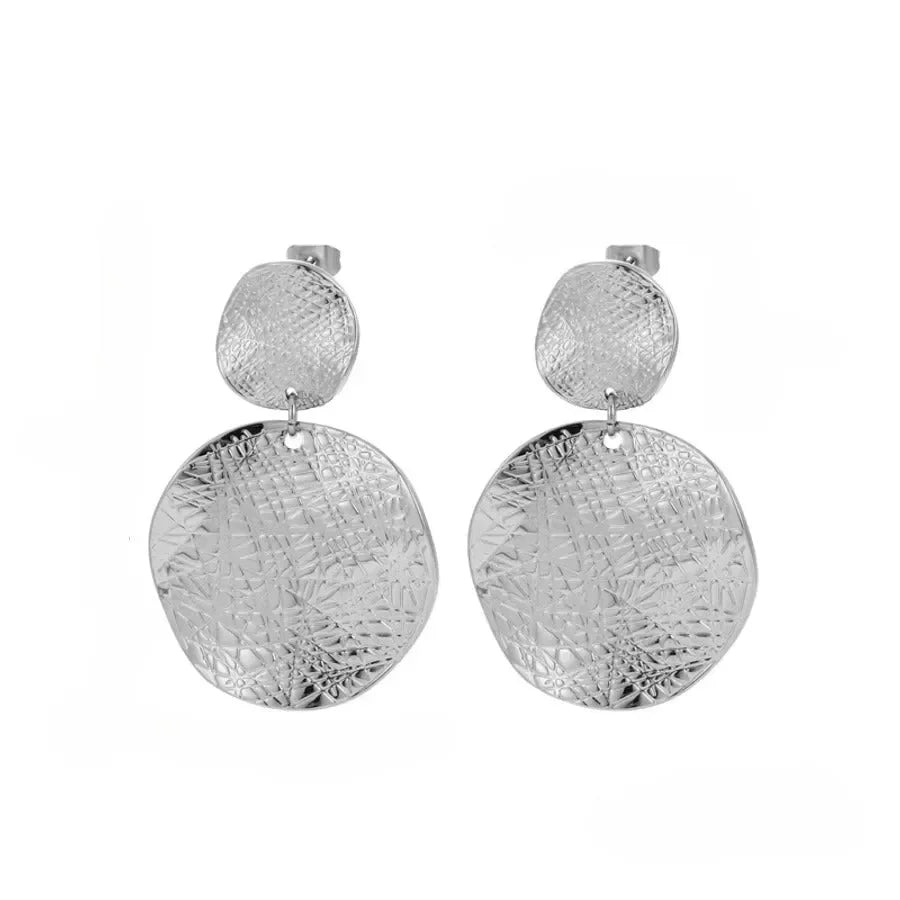 French Style Exclusive Geometric Drop Earrings - Diatoms