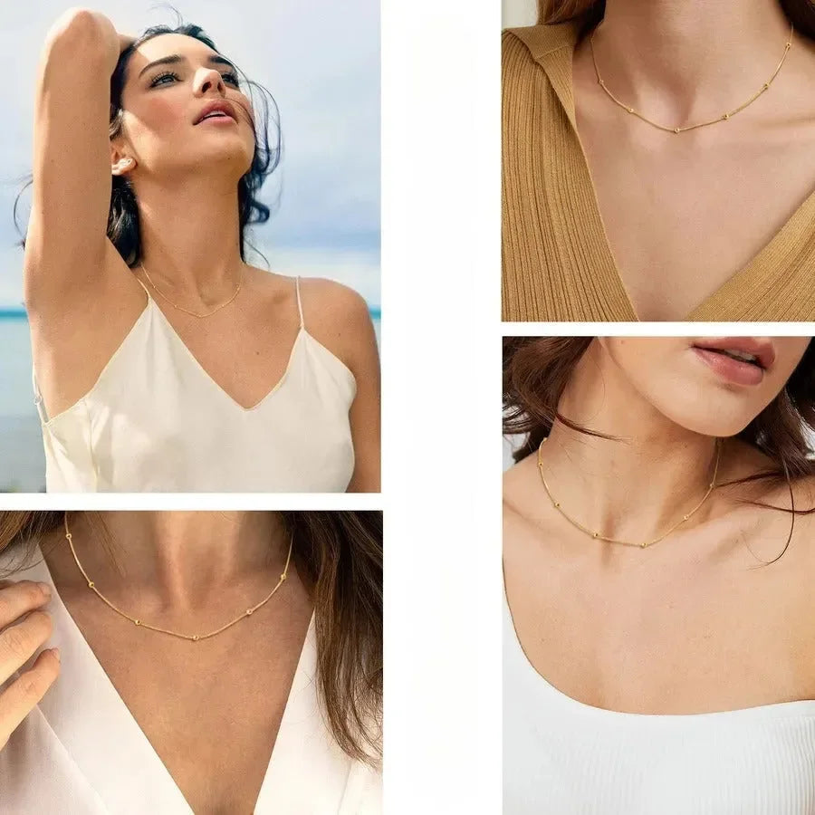 Luxy Ball Chain Necklace - Diatoms