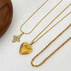 Luxurious Heart Shape Pendant - Diatoms