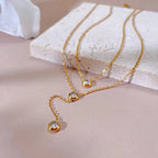 Double Layer Drop Necklace - Diatoms