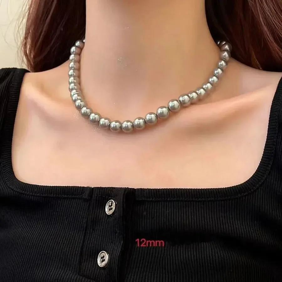 Luxy Silver Beaded Necklace - Diatoms
