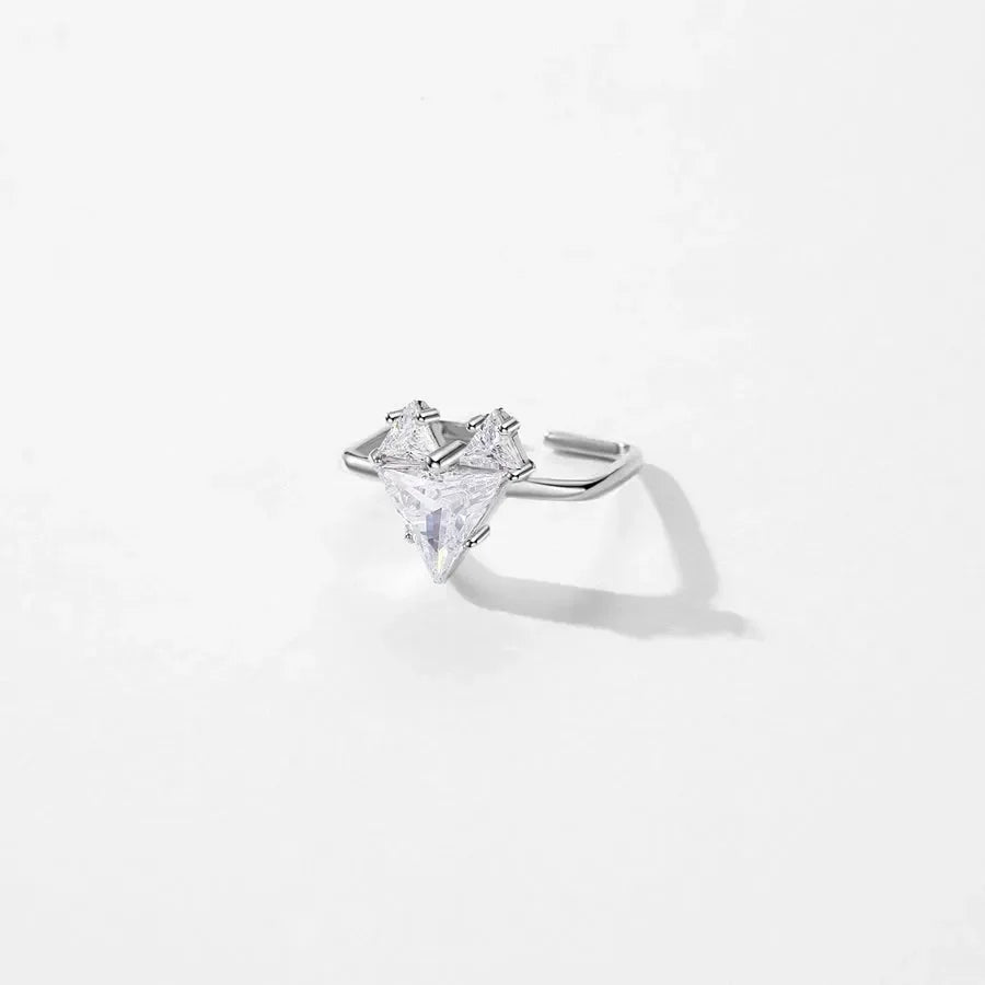 Heart Shape Sterling Silver Luxy Rings - Diatoms