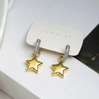 Commute Star Heart Shape Drop Earrings - Diatoms