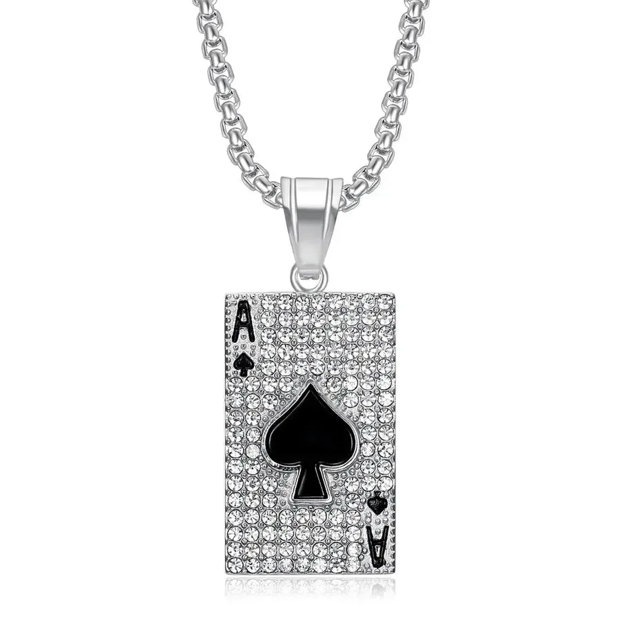 Diatoms Hip-Hop Poker Men's Pendant - Diatoms