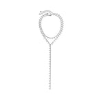 Classic Layered Tassel Water Droplets Long Necklace - Diatoms