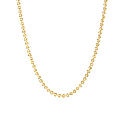 Golden Heart Chain Necklace