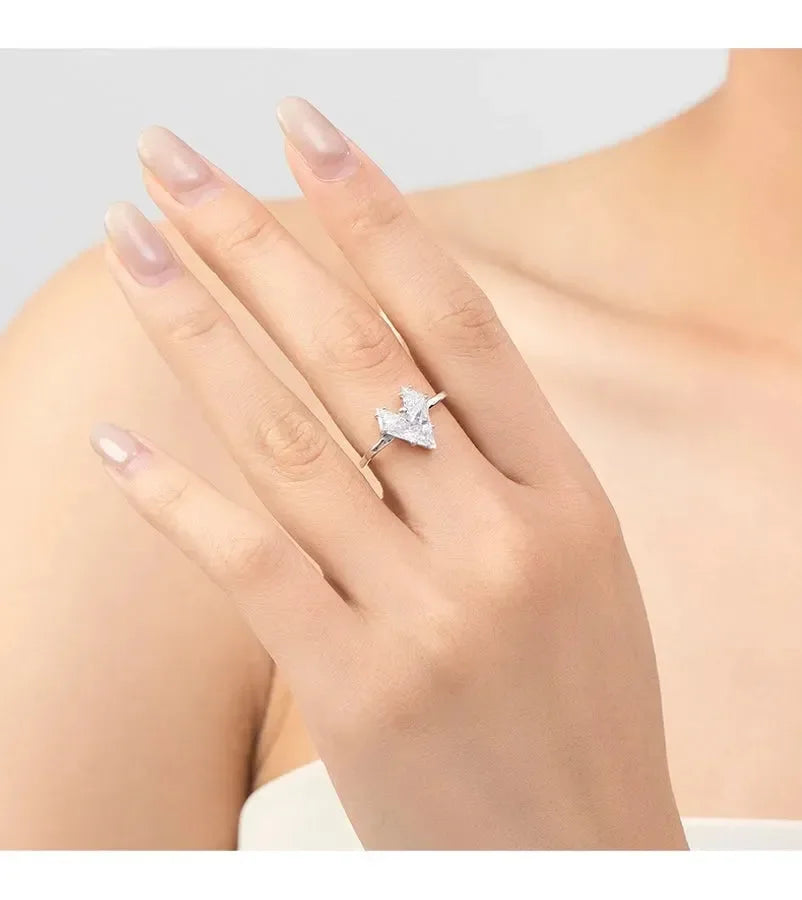 Heart Shape Sterling Silver Luxy Rings - Diatoms