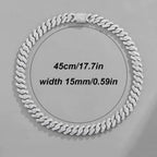 Hip-Hop Chain In White Gold - Diatoms