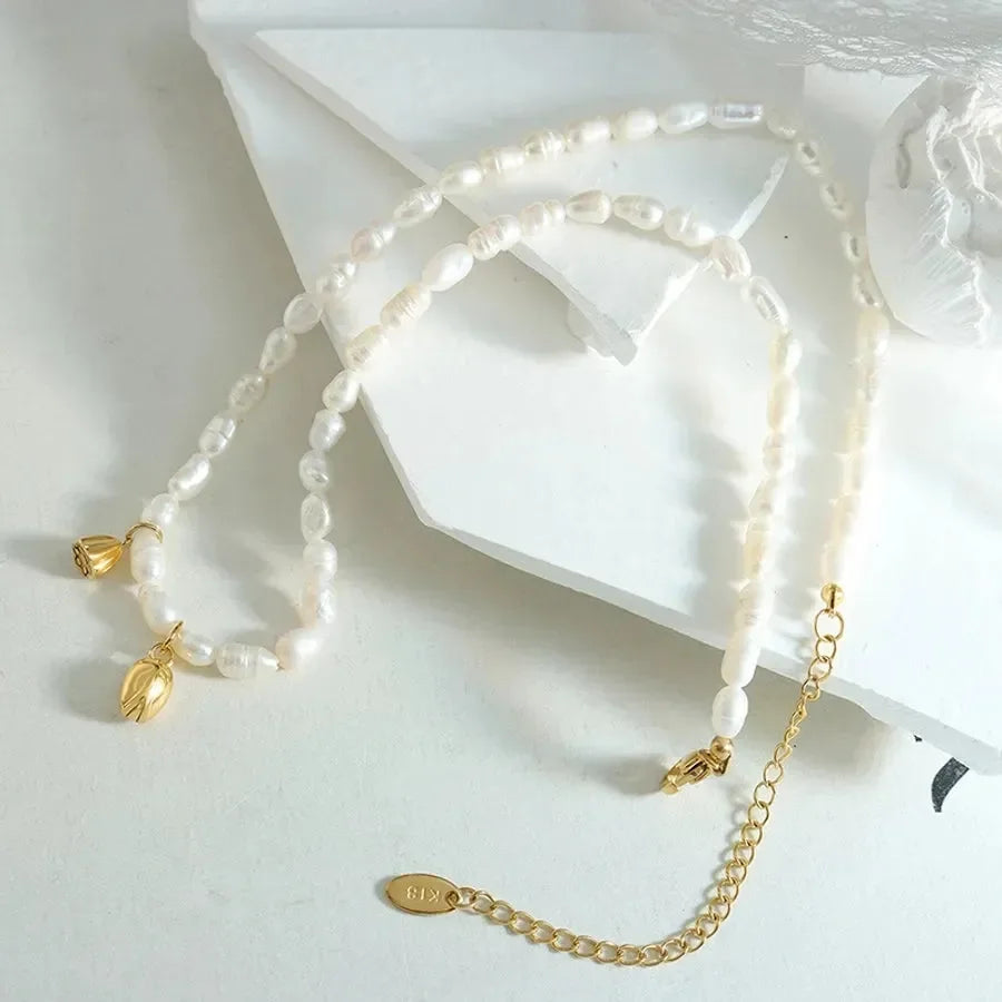 Hanging Pearl Necklace - Diatoms