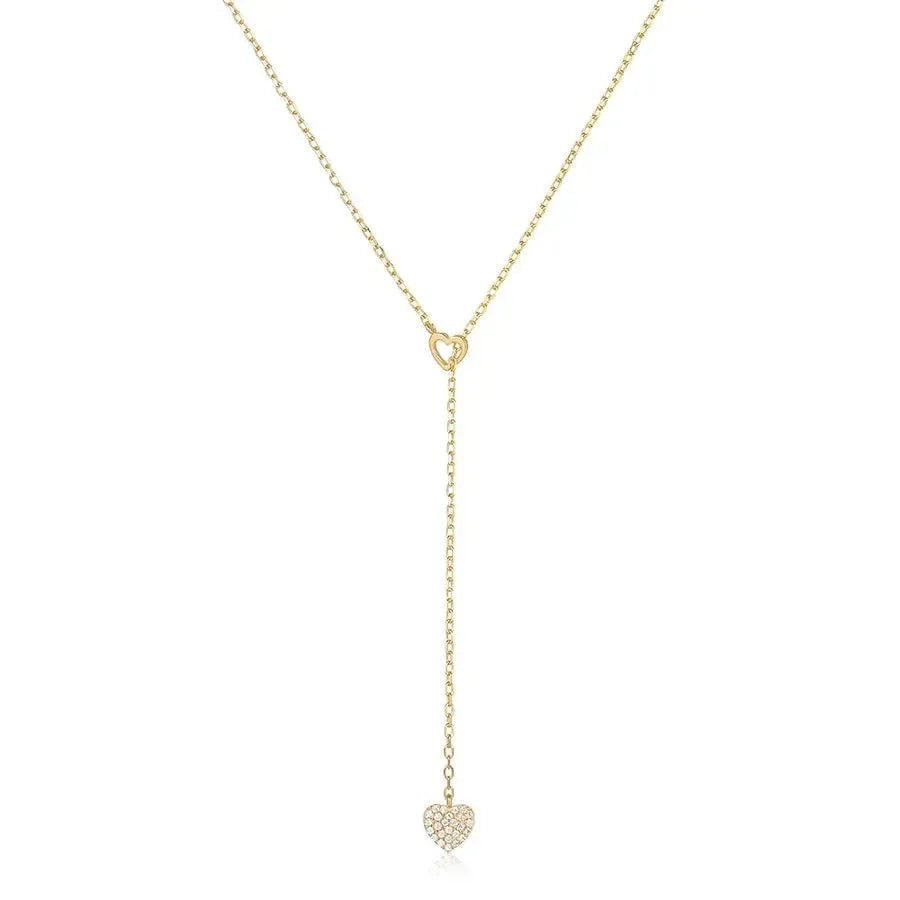 Luxy Interlocked Heart Shape Necklace - Diatoms