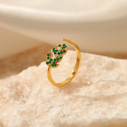 Golden leaves rings