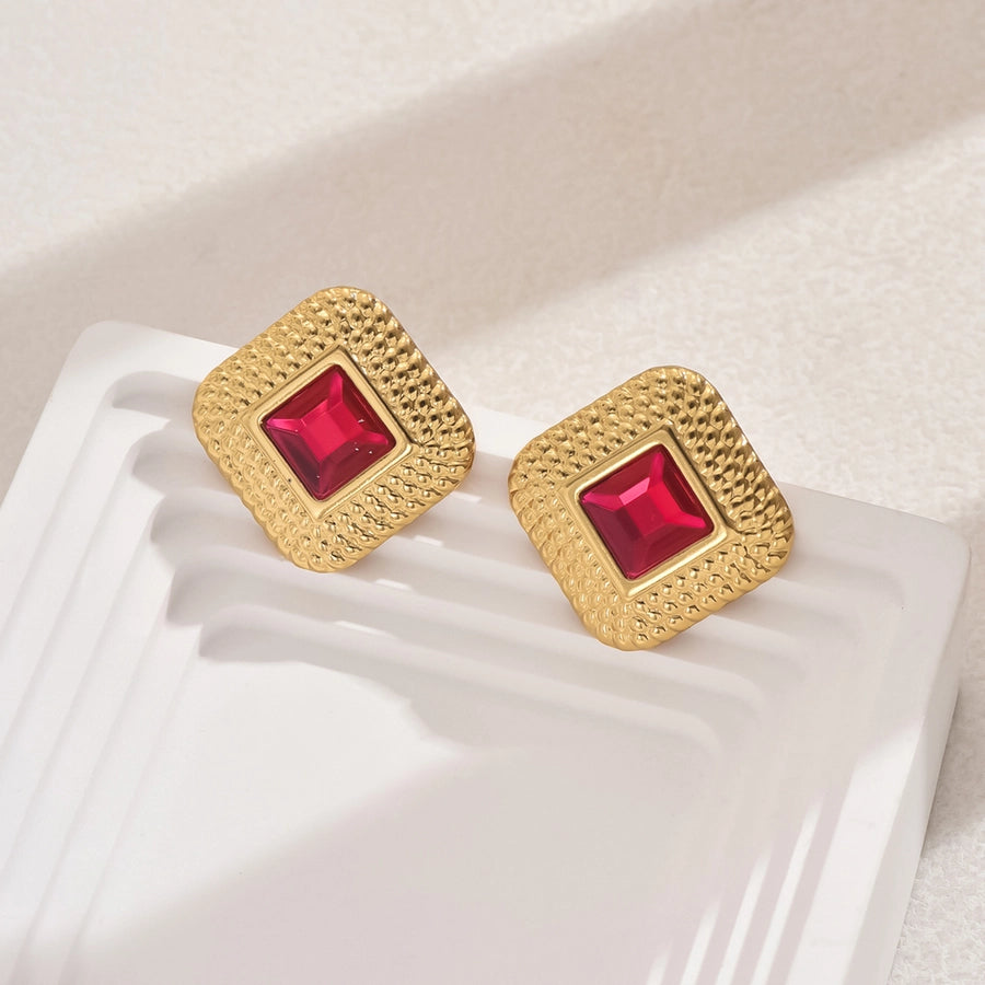 Luxy Rhombus Ear Studs