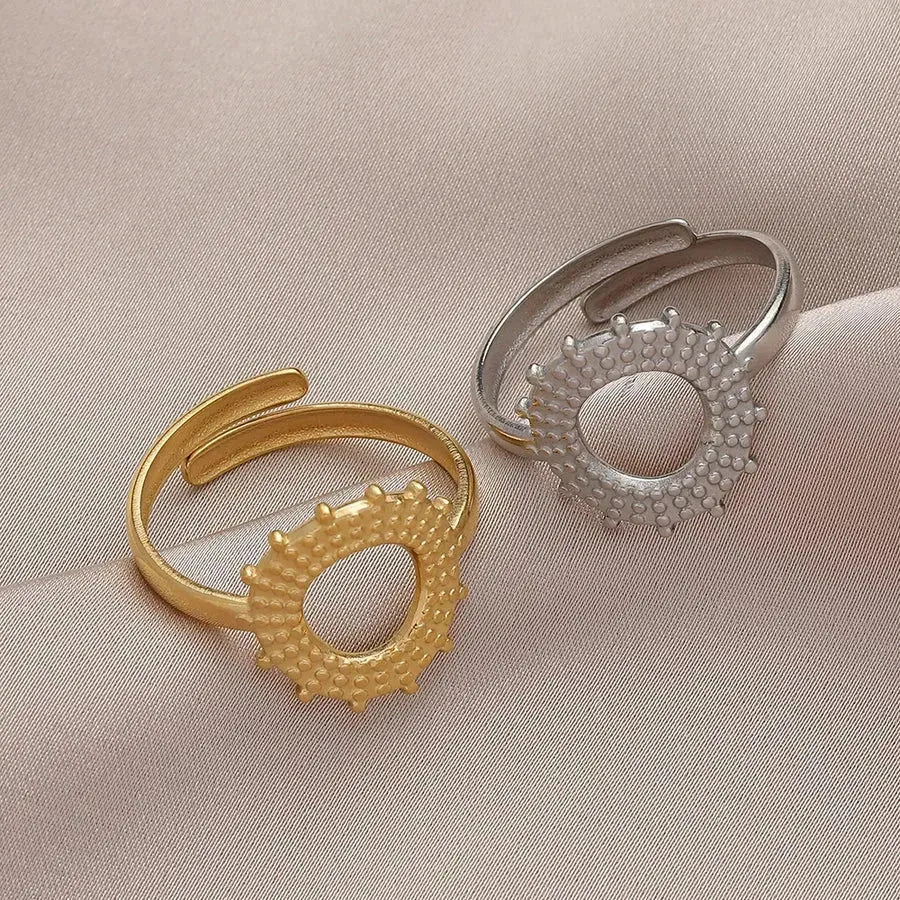Luxy Round Adjustable Ring - Diatoms