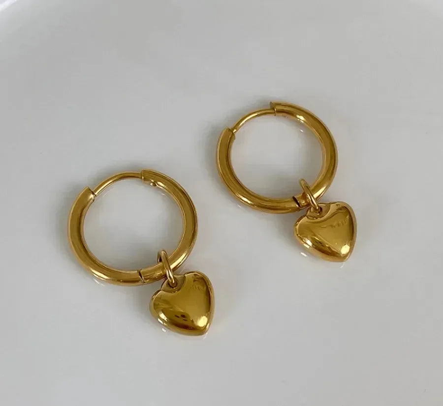 Luxy Small Heart Hoop Earrings - Diatoms