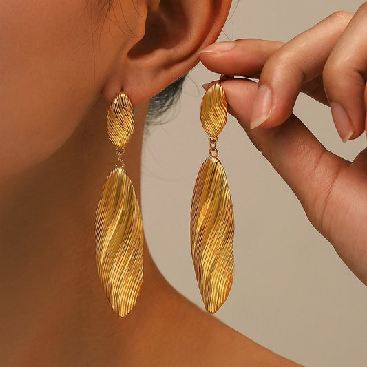 Luxurious Brushed Stripes Earrings