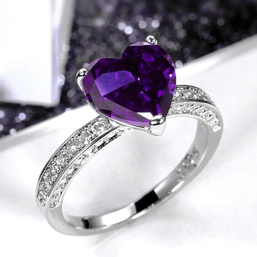 Classic Heart Shaped Rings - Diatoms