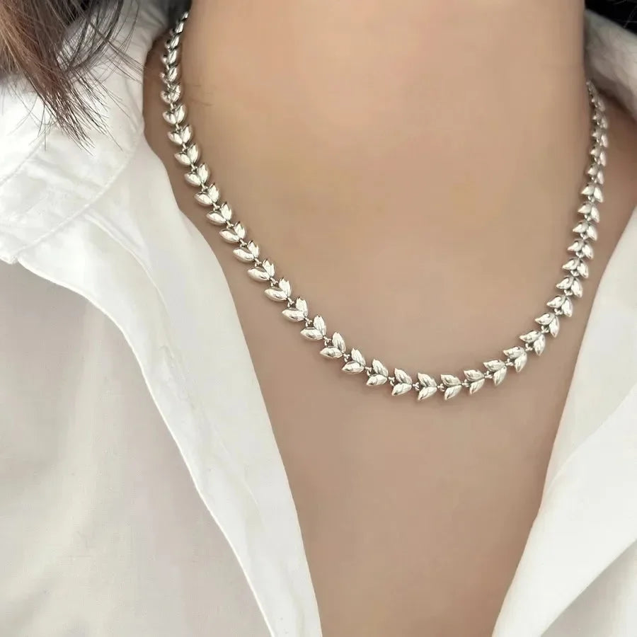 Whimsy Whisper Silver Bracelets Necklace - Diatoms