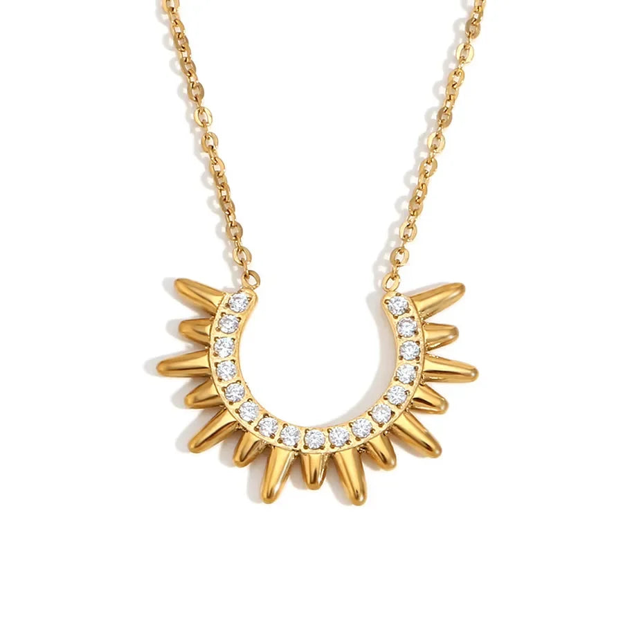 Luxy Sun Flower Rhinestone Necklace - Diatoms