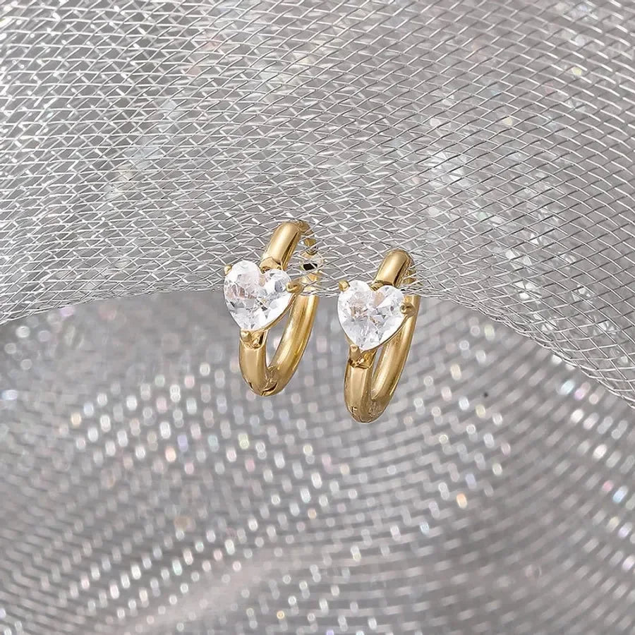 Heart Diamond Earrings - Diatoms
