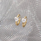 Heart Diamond Earrings - Diatoms