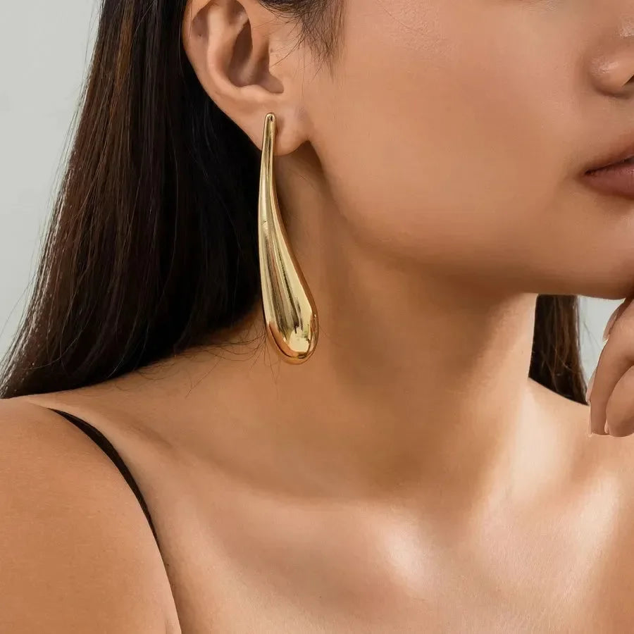 Luxy Long Teardrop Earrings - Diatoms