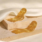 Celestial Tassel Drop Earrings - Diatoms
