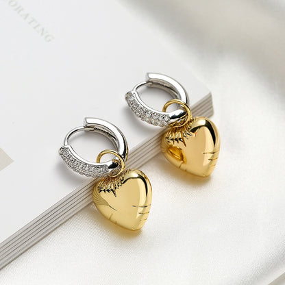 Commute Star Heart Shape Drop Earrings