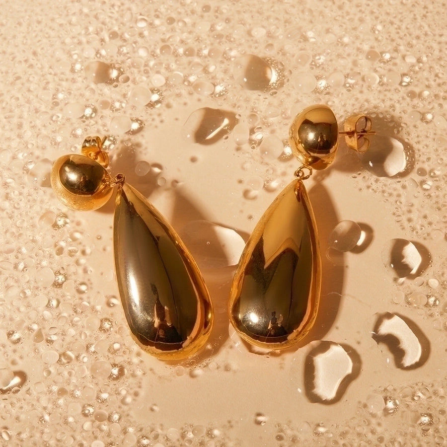 Luxe Diatoms Water Droplets Drop Earrings