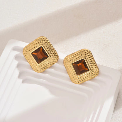 Luxy Rhombus Ear Studs