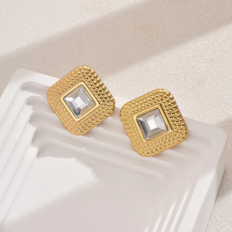 Luxy Rhombus Ear Studs