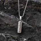 Vertical Bar Pendant - Diatoms