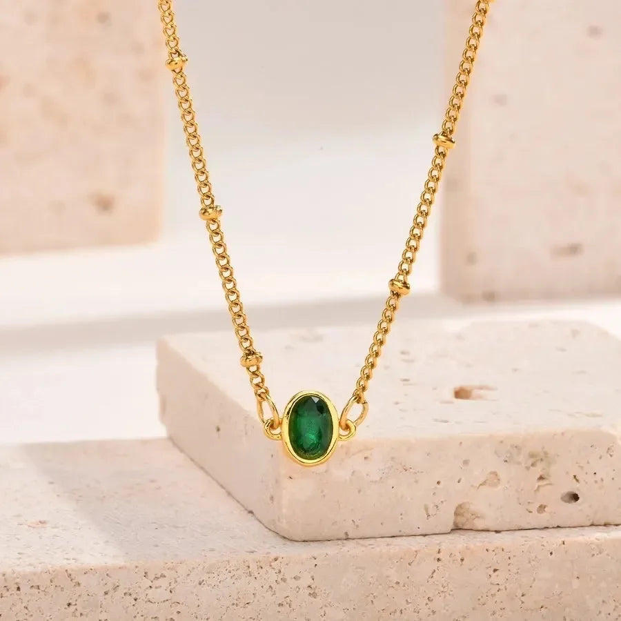 Luxy Emerald Necklace - Diatoms
