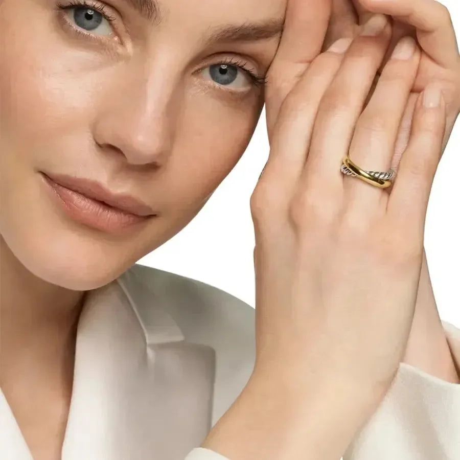 Luxy Dual Cross Ring - Diatoms