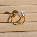 Luxy Pearl Adjustable Ring - Diatoms