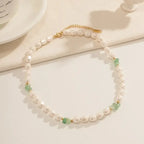 Luxy Beaded Pearl Round Necklace - Diatoms