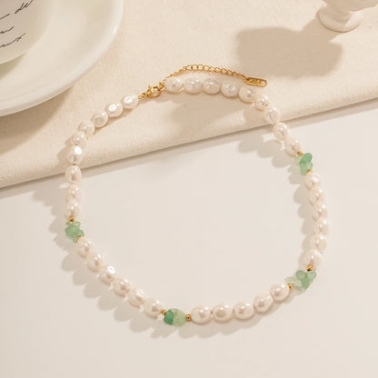 Luxy Beaded Pearl Round Necklace