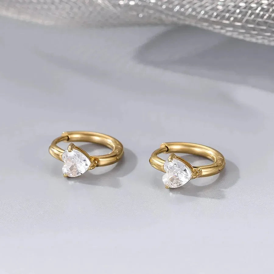 Heart Diamond Earrings - Diatoms