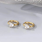 Heart Diamond Earrings - Diatoms