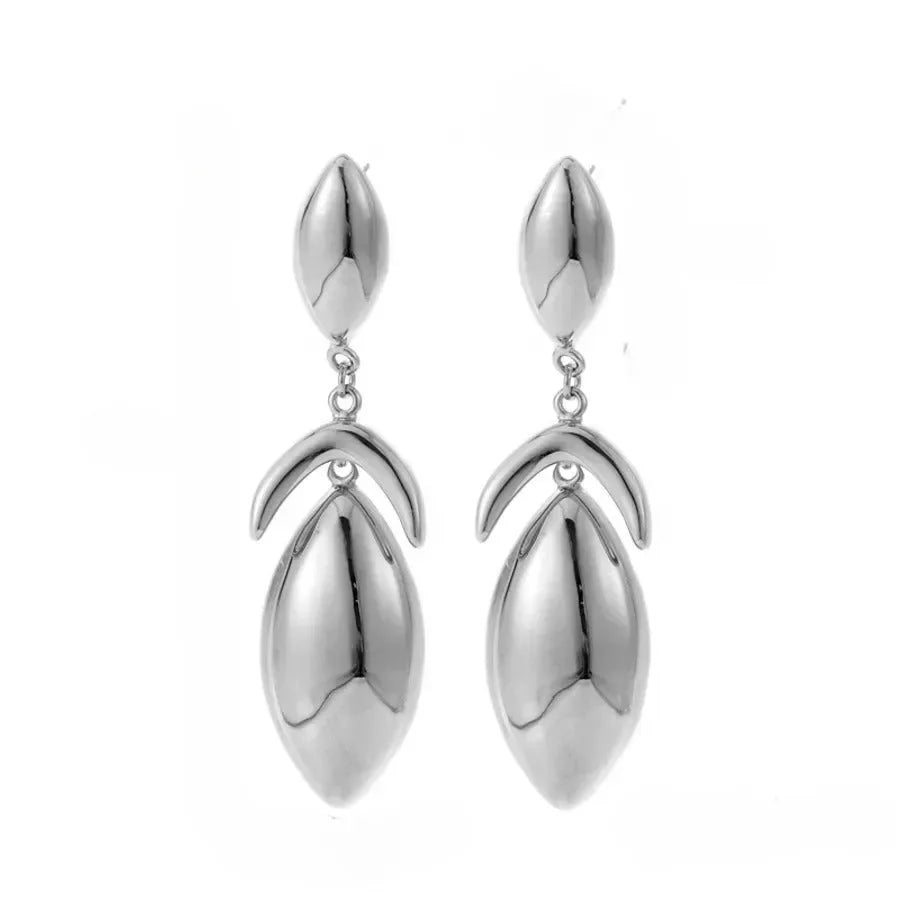 French Style Exclusive Geometric Drop Earrings - Diatoms