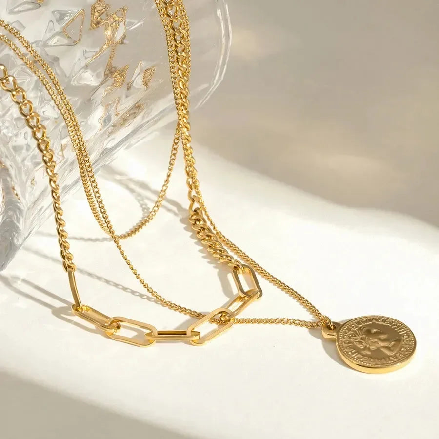 Elizabeth Three Layer Necklace - Diatoms
