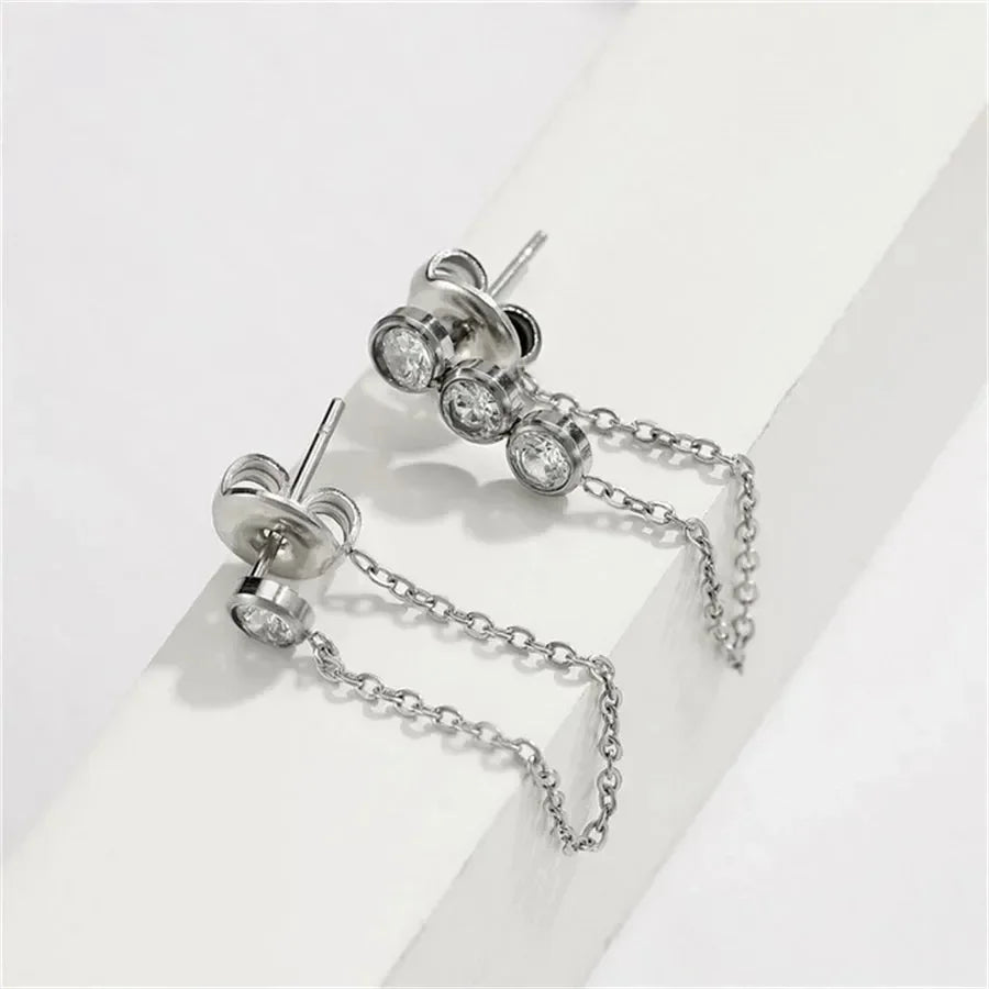 Chic Chain Dainty Earrings - Diatoms