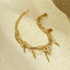 Star Heart Chainlink Bracelet - Diatoms